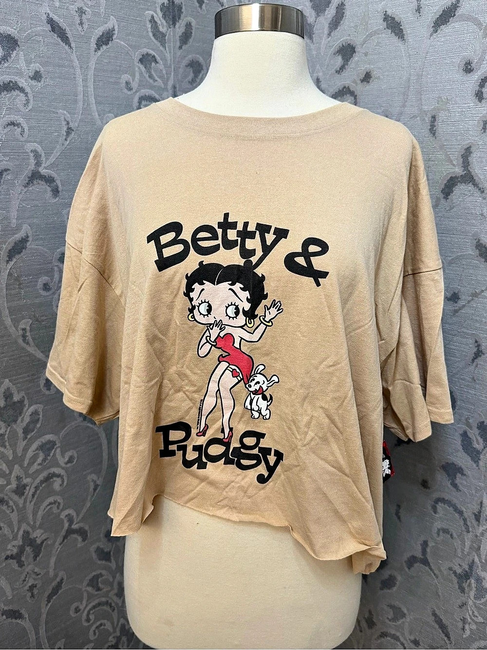 Betty Boop graphic tee Beige & Black 2XL